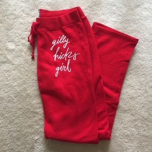 Gilly Hicks / Abercrombie & Fitch Red Sweatpants